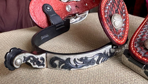 Pair western style - style, engraved