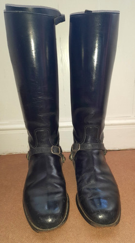 Ww1 era black - leather, riding