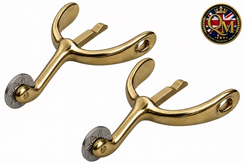 Swan neck spurs solid brass - neck,