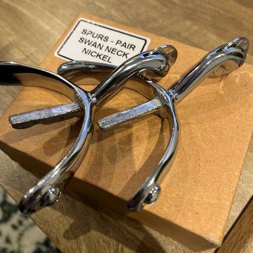 Swan neck spurs solid brass - neck,