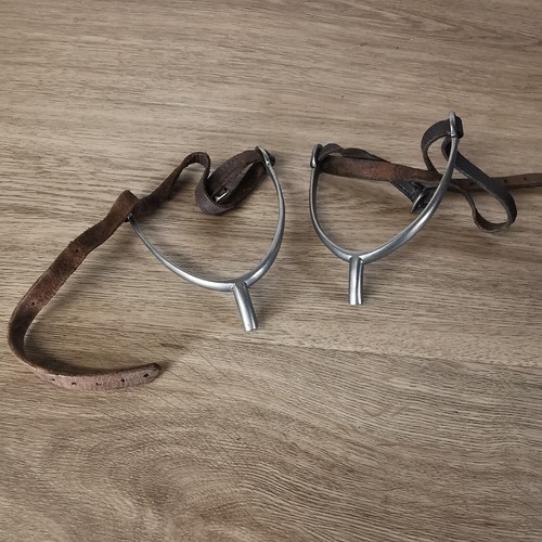 Pair vintage steel boot - vintage, spurs