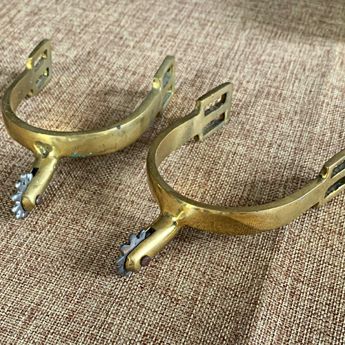 Pair brass coloured - pair, riding