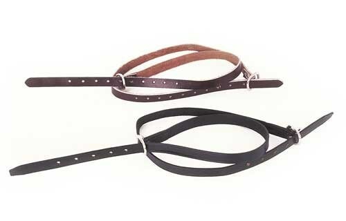 Leather spur straps - straps, brown