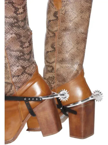 Silver cowboy spurs adult wild - adult,